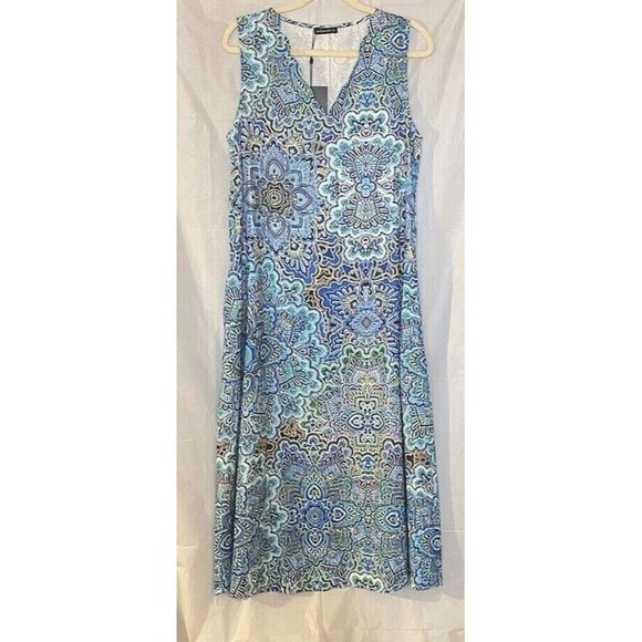 Just Fashion Now Women's  Multicolor V Neck Sleeveless Maxi Dress Size M NWT - Picture 1 of 6